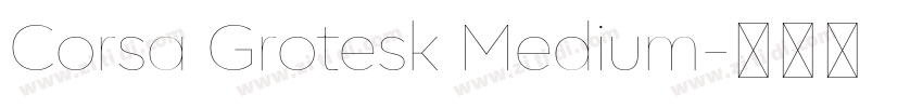 Corsa Grotesk Medium字体转换